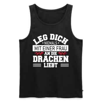 Chinesischer Drache - Männer Premium Bio Tank Top - Schwarz - Vorne - Michal (187cm)