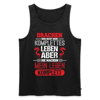 Chinesischer Drache Drachen Fantasy Horoskop - Männer Premium Bio Tank Top - Schwarz - Vorne - Michal (187cm)