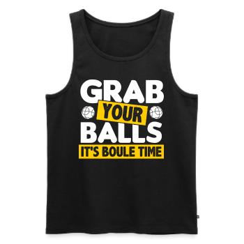 Boule Petanque Boccia Boules - Men's Premium Organic Tank Top - black - Front - Michal (187cm)