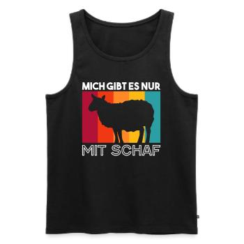 Schaf Schafe Landwirtschaft Geschenk - Männer Premium Bio Tank Top - Schwarz - Vorne - Michal (187cm)