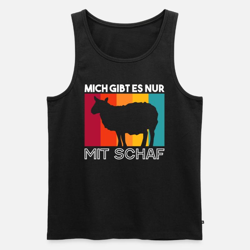 Schaf Schafe Landwirtschaft Geschenk - Männer Premium Bio Tank Top - Schwarz