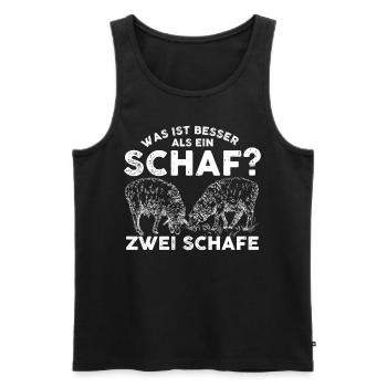 Landwirtschaft Schafe Schaf Geschenk - Männer Premium Bio Tank Top - Schwarz - Vorne - Michal (187cm)