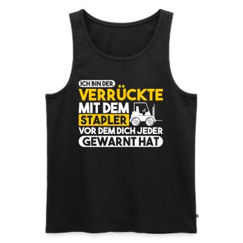 Stapler Gabelstapler Lagerlogistik Hubwagen - Männer Premium Bio Tank Top - Schwarz - Vorne - Michal (187cm)