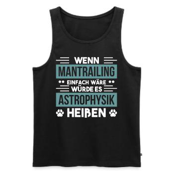 Hundesport Hund Mantrailer Rettungshund - Männer Premium Bio Tank Top - Schwarz - Vorne - AI Model Male 178 light (178cm)