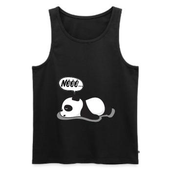 Déclaration Panda T Shirt / Nope Funshirt / No T Shirt - Débardeur bio Premium Homme - noir - Devant - Michal (187cm)