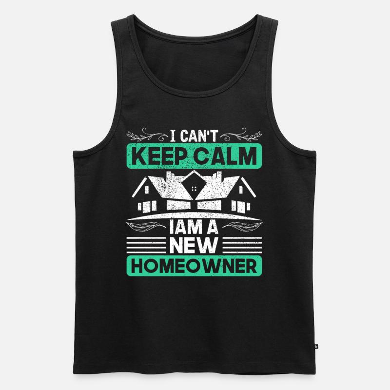 Häuslebauer Bauherren Bauherr Geschenk - Männer Premium Bio Tank Top - Schwarz