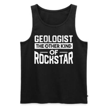 Cadeau de géologie des roches géologue - Débardeur bio Premium Homme - noir - Devant - Michal (187cm)