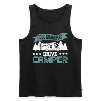 Recreational camper camper caravan gift - Men's Premium Organic Tank Top - black - Front - AI Model Male 178 light (178cm)