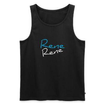 Rene - Débardeur bio Premium Homme - noir - Devant - AI Model Male 178 light (178cm)