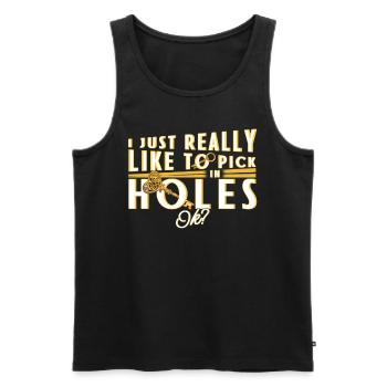 Locksmith locksmith gift - Men's Premium Organic Tank Top - black - Front - AI Model Male 178 light (178cm)