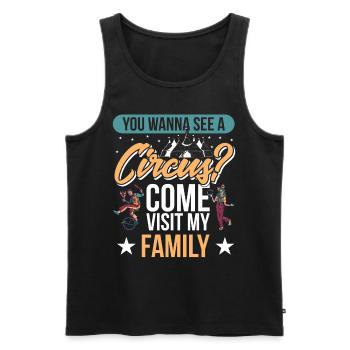 Circus Event Clown Circus Gift - Men's Premium Organic Tank Top - black - Front - AI Model Male 178 light (178cm)