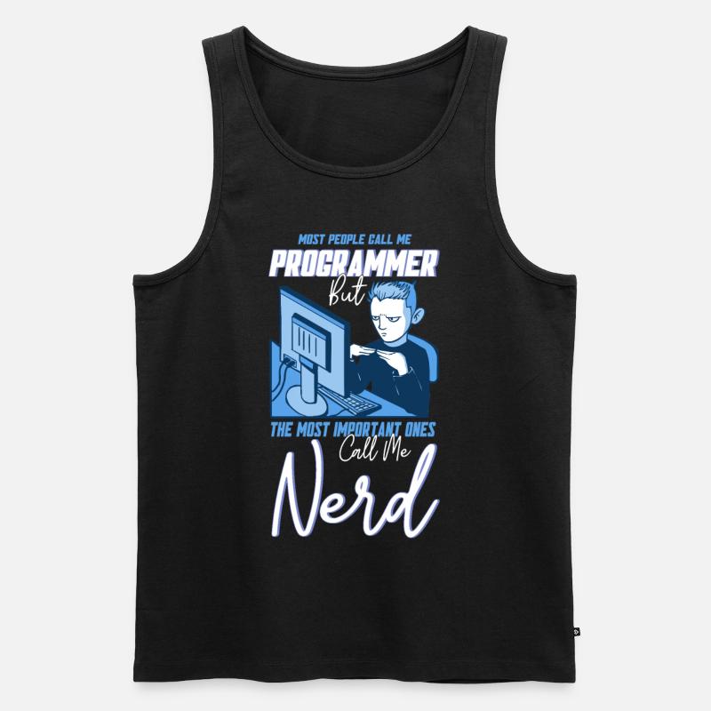 Softwareentwickler Computerfreak Programmierer - Männer Premium Bio Tank Top - Schwarz