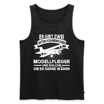 Modellflieger Pilot Modellflug - Männer Premium Bio Tank Top - Schwarz - Vorne - AI Model Male 178 light (178cm)