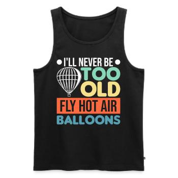 Balloon Balloon Istl'anHot Air Balloon - Men's Premium Organic Tank Top - black - Front - Michal (187cm)