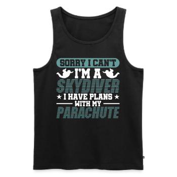 Skydiving Skydive Skydive - Men's Premium Organic Tank Top - black - Front - Michal (187cm)