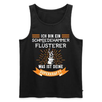 Schmiedekunst Waffenschmied Schmied - Männer Premium Bio Tank Top - Schwarz - Vorne - AI Model Male 178 light (178cm)