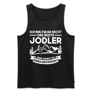 Jodler Jodelmusik Jodeln - Männer Premium Bio Tank Top - Schwarz - Vorne - AI Model Male 178 light (178cm)
