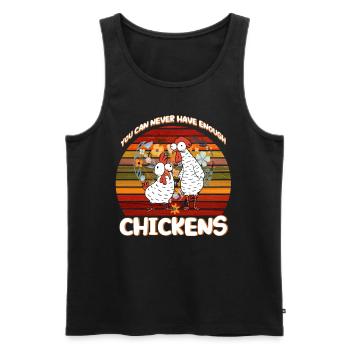 Agriculteur poulet poules - Débardeur bio Premium Homme - noir - Devant - Michal (187cm)