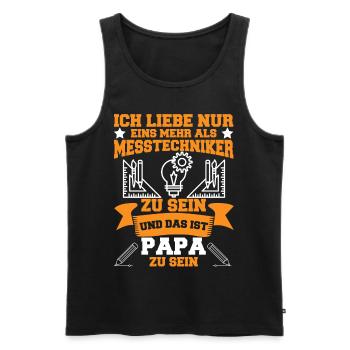 Messtechniker CAD Konstrukteur Messtechnik - Männer Premium Bio Tank Top - Schwarz - Vorne - AI Model Male 178 light (178cm)
