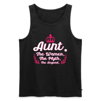 Tante Beste Tante Tanten - Männer Premium Bio Tank Top - Schwarz - Vorne - Michal (187cm)