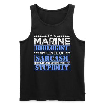 Biologie mer biologie marine cadeau - Débardeur bio Premium Homme - noir - Devant - Michal (187cm)