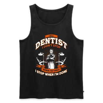 Saying DentistRy Gift - Men's Premium Organic Tank Top - black - Front - AI Model Male 178 light (178cm)