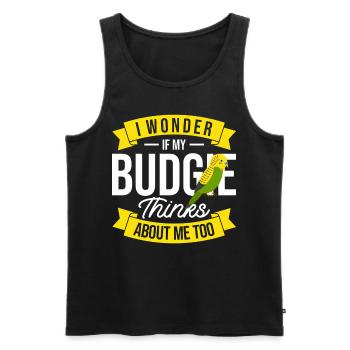 Vogel Sittich Wellensittich Geschenk - Männer Premium Bio Tank Top - Schwarz - Vorne - Michal (187cm)