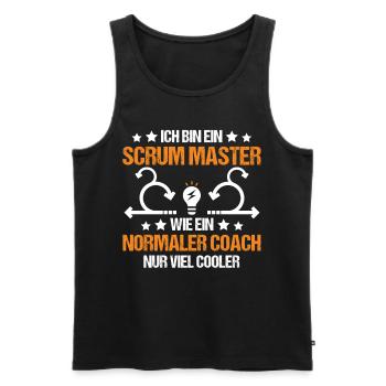 Agile Coach Scrum Master Geschenk - Männer Premium Bio Tank Top - Schwarz - Vorne - Michal (187cm)