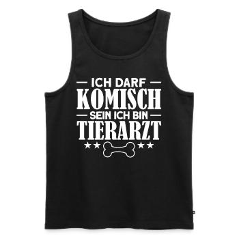 Tiermedizin Vet Tierarzt Geschenk - Männer Premium Bio Tank Top - Schwarz - Vorne - AI Model Male 178 light (178cm)