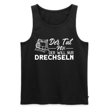 Drechselbank Drechseln Drechsler Geschenk - Männer Premium Bio Tank Top - Schwarz - Vorne - Michal (187cm)