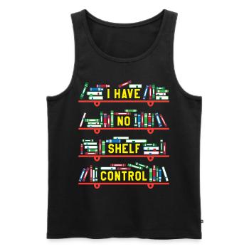Bücher Sammeln Bibliothek - Männer Premium Bio Tank Top - Schwarz - Vorne - AI Model Male 178 light (178cm)