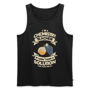 Chimiste Tableau périodique De la chimie Cadeau - Débardeur bio Premium Homme - noir - Devant - Michal (187cm)