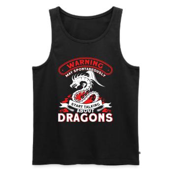 Drachen Fan Spruch Drachen Geschenk - Männer Premium Bio Tank Top - Schwarz - Vorne - Michal (187cm)