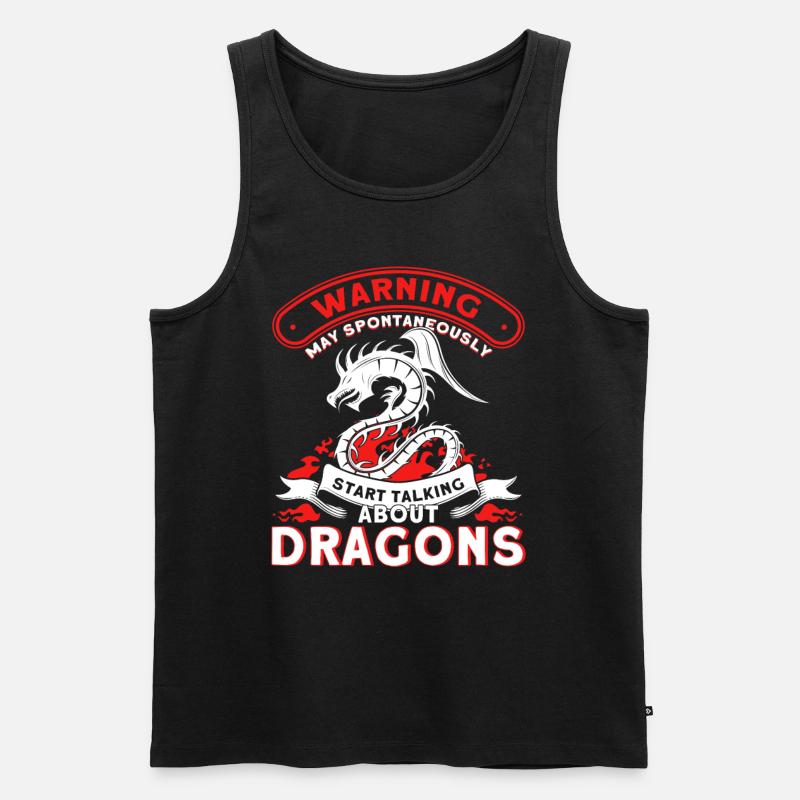 Drachen Fan Spruch Drachen Geschenk - Männer Premium Bio Tank Top - Schwarz
