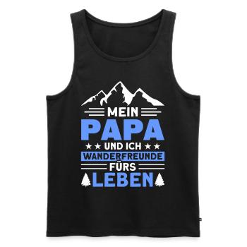 Wanderer Wandertour Wandern - Männer Premium Bio Tank Top - Schwarz - Vorne - AI Model Male 178 light (178cm)