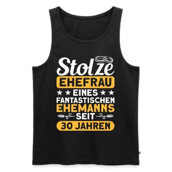 Ehepaar 30. Hochzeitstag Perlenhochzeit - Männer Premium Bio Tank Top - Schwarz - Vorne - Michal (187cm)