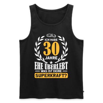 30. Hochzeitstag Ehepaar Perlenhochzeit - Männer Premium Bio Tank Top - Schwarz - Vorne - Michal (187cm)