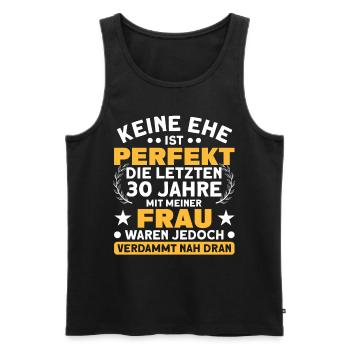 Ehepaar 30. Hochzeitstag Perlenhochzeit - Männer Premium Bio Tank Top - Schwarz - Vorne - Michal (187cm)