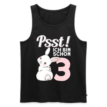 Kindergeburtstag Mädchen 3. Geburtstag - Männer Premium Bio Tank Top - Schwarz - Vorne - Michal (187cm)