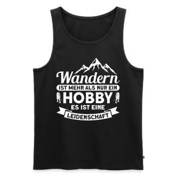 Wanderer Berge Wandern Geschenk - Männer Premium Bio Tank Top - Schwarz - Vorne - Michal (187cm)