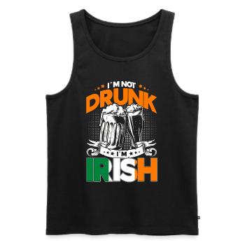 Irland Bier Ire Geschenk - Männer Premium Bio Tank Top - Schwarz - Vorne - Michal (187cm)