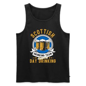 Bier Schotte Schottland Geschenk - Männer Premium Bio Tank Top - Schwarz - Vorne - Michal (187cm)
