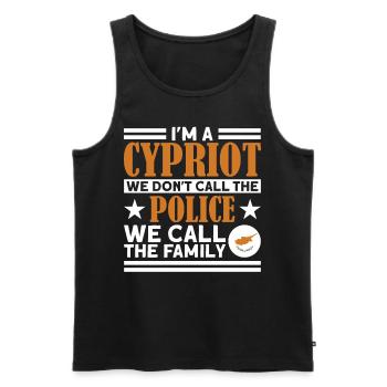 Zyprioten Zyprer Zypern Geschenk - Männer Premium Bio Tank Top - Schwarz - Vorne - AI Model Male 178 light (178cm)