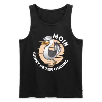 Norddeutschland Nordsee Sankt Peter Ording - Männer Premium Bio Tank Top - Schwarz - Vorne - Michal (187cm)