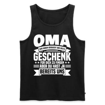 Oma lustiger Spruch Geburtstag Geschenk - Männer Premium Bio Tank Top - Schwarz - Vorne - Michal (187cm)