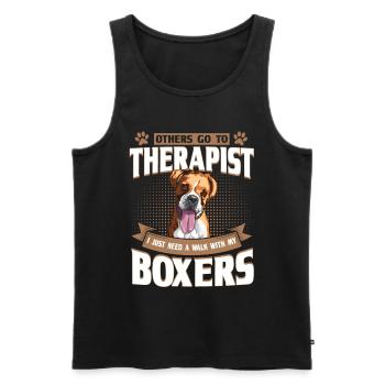 Boxer Hund Boxer Liebhaber Boxer Geschenk - Männer Premium Bio Tank Top - Schwarz - Vorne - AI Model Male 178 light (178cm)