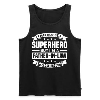 Parents-in-law Bonus Father Father-in-law - Men's Premium Organic Tank Top - black - Front - Michal (187cm)