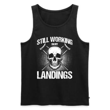Gute Besserung Knochenbruch Gebrochenes Bein - Männer Premium Bio Tank Top - Schwarz - Vorne - AI Model Male 178 light (178cm)