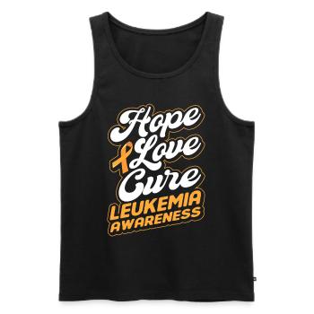 Leukämie Patient Blutkrebs Geschenk - Männer Premium Bio Tank Top - Schwarz - Vorne - Michal (187cm)