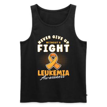 Patient Blutkrebs Leukämie Geschenk - Männer Premium Bio Tank Top - Schwarz - Vorne - Michal (187cm)